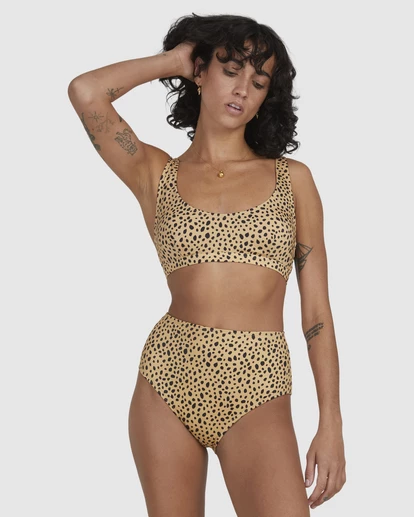 BILLABONG Well Spotted Tank Bikini Top GOLD DUST 3 BILLABONG Well Spotted Tank Bikini Top GOLD DUST - Image 3