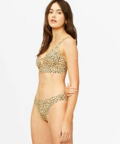 BILLABONG Well Spotted V-Neck Cami Bikini Top GOLD DUST -Womens Swim BILLABONG abjx300376 billabongw gdd sd1