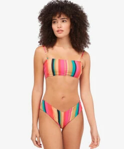 BILLABONG Stripes For Daze Bandeau Bikini Top MULTI