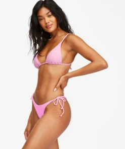 BILLABONG Sol Searcher Slide Tall Triangle Bikini Top PARADISE PINK -Womens Swim BILLABONG abjx300409 billabongw pdp sd1