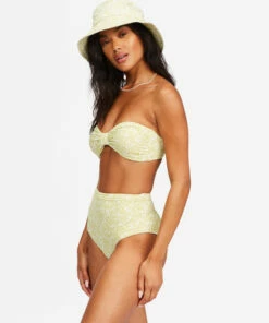 BILLABONG Little Whispers Bandeau Bikini Top LIME -Womens Swim BILLABONG abjx300441 billabongw lim sd1