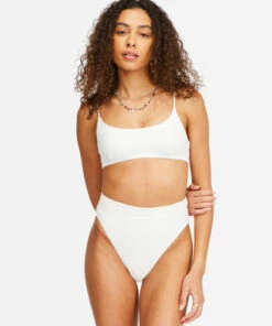 BILLABONG Tanlines Avery Mini Scoop-Neck Bikini Top WHITE