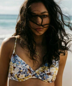 BILLABONG Hula Moon Nova Bra Bikini Top WHITE