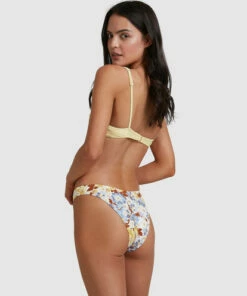 BILLABONG Tanlines Paneled Bra Bikini Top BANANA -Womens Swim BILLABONG abjx300476 billabongw ban bck1