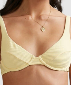 BILLABONG Tanlines Paneled Bra Bikini Top BANANA -Womens Swim BILLABONG abjx300476 billabongw ban dtl1