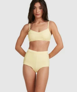 BILLABONG Tanlines DD Vintage Bralette Bikini Top BANANA