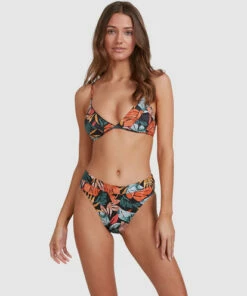 BILLABONG Somedaze Charlie Trilette Bikini Top BLACK 10 BILLABONG Somedaze Charlie Trilette Bikini Top BLACK -Womens Swim BILLABONG abjx300499 billabongw blk frt2