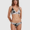 BILLABONG Tropicool Elongated Triangle Bikini Top BLACK