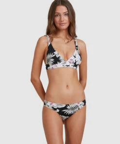BILLABONG Tropicool Elongated Triangle Bikini Top BLACK