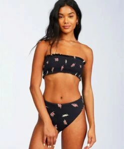 BILLABONG Falling Light Rise Bikini Bottom BLACK PEBBLE -Womens Swim BILLABONG abjx400125 billabongw bpb frt1