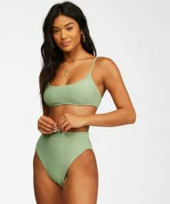 BILLABONG Tanlines Rise Bikini Bottoms SAFARI GREEN 9 BILLABONG Tanlines Rise Bikini Bottoms SAFARI GREEN -Womens Swim BILLABONG abjx400306 billabongw saf frt1
