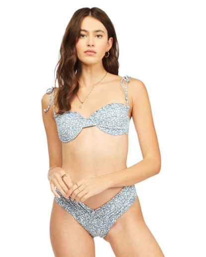 BILLABONG Something Sweet Shirred Fiji Bikini Bottoms RIVER 3 BILLABONG Something Sweet Shirred Fiji Bikini Bottoms RIVER - Image 3