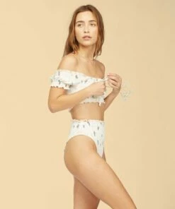 BILLABONG Wrangler Meadowlands Smocked Rise Bikini Bottoms SALT CRYSTAL 9 BILLABONG Wrangler Meadowlands Smocked Rise Bikini Bottoms SALT CRYSTAL -Womens Swim BILLABONG abjx400341 billabongw scs frt1