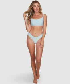 BILLABONG Sea Mist Gathered Bondi Bikini Bottoms BLUE -Womens Swim BILLABONG abjx400346 billabongsg blu frt1