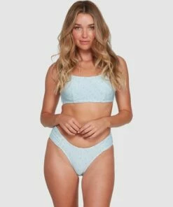 BILLABONG Sea Mist Gathered Bondi Bikini Bottoms BLUE -Womens Swim BILLABONG abjx400346 billabongwg blu frt1