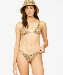BILLABONG Well Spotted Tanga Bikini Bottoms GOLD DUST -Womens Swim BILLABONG abjx400382 billabongw gdd frt1