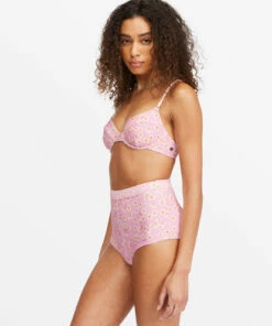 BILLABONG Daisy Craze Avalon High-Waisted Bikini Bottoms PINK LADY -Womens Swim BILLABONG abjx400441 billabongw mee0 sd1