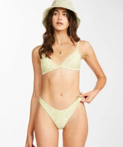 BILLABONG Little Whispers Hike Bikini Bottoms LIME -Womens Swim BILLABONG abjx400443 billabongw lim frt1