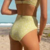 BILLABONG Little Whispers High Retro High-Waisted Bikini Bottoms LIME