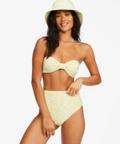 BILLABONG Little Whispers High Retro High-Waisted Bikini Bottoms LIME 7 BILLABONG Little Whispers High Retro High-Waisted Bikini Bottoms LIME -Womens Swim BILLABONG abjx400444 billabongw lim frt1