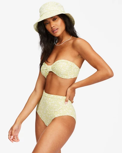BILLABONG Little Whispers High Retro High-Waisted Bikini Bottoms LIME 3 BILLABONG Little Whispers High Retro High-Waisted Bikini Bottoms LIME - Image 3
