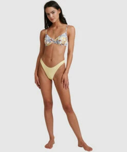 BILLABONG Tanlines Hike Bikini Bottoms BANANA -Womens Swim BILLABONG abjx400474 billabongs ban frt9