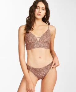 BILLABONG Hidden Shore Lowrider Animal Print Bikini Bottoms TOFFEE 5 BILLABONG Hidden Shore Lowrider Animal Print Bikini Bottoms TOFFEE -Womens Swim BILLABONG abjx400489 billabongw tof frt1