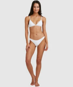 BILLABONG Wave Check Tropic Bikini Bottoms WHITE -Womens Swim BILLABONG abjx400496 billabongs wht frt9