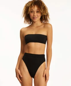 BILLABONG Sol Searcher Rise Bikini Bottoms BLACK PEBBLE 6 BILLABONG Sol Searcher Rise Bikini Bottoms BLACK PEBBLE -Womens Swim BILLABONG abjx400503 billabongw bpb frt1