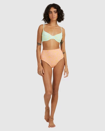 BILLABONG Hot Tropics Hi Retro Bikini Bottoms MELON FADE 8 BILLABONG Hot Tropics Hi Retro Bikini Bottoms MELON FADE - Image 8