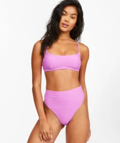 BILLABONG Tanlines Rise High-Waisted Bikini Bottoms BRIGHT ORCHID 7 BILLABONG Tanlines Rise High-Waisted Bikini Bottoms BRIGHT ORCHID -Womens Swim BILLABONG abjx400561 billabongw php0 frt1