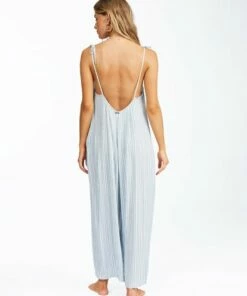 BILLABONG Its A Breeze Beach Cover-Up Onesie BLUE STREAM -Womens Swim BILLABONG abjx600157 billabongw bsm bck1