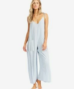 BILLABONG Its A Breeze Beach Cover-Up Onesie BLUE STREAM