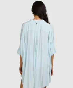 BILLABONG Beach Dream Cover-Up Dress PASTEL BLUE -Womens Swim BILLABONG abjx600181 billabongw beh0 bck1