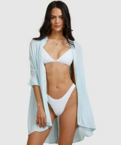 BILLABONG Beach Dream Cover-Up Dress PASTEL BLUE -Womens Swim BILLABONG abjx600181 billabongw beh0 frt2