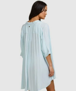 BILLABONG Beach Dream Cover-Up Dress PASTEL BLUE -Womens Swim BILLABONG abjx600181 billabongw beh0 sd2