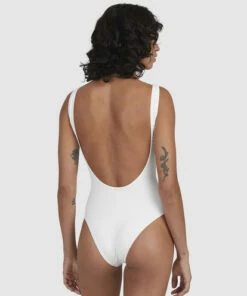 BILLABONG Summer Tanker One Piece Swimsuit SALT CRYSTAL -Womens Swim BILLABONG ubjx100146 billabongw scs bck1