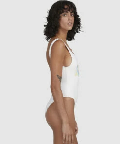 BILLABONG Summer Tanker One Piece Swimsuit SALT CRYSTAL -Womens Swim BILLABONG ubjx100146 billabongw scs sd2