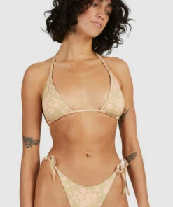 BILLABONG Dragonfly Elongated Triangle Bikini Top OLIVE -Womens Swim BILLABONG ubjx300210 billabongw olv dtl1