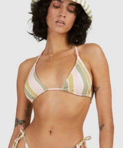 BILLABONG Babewave Elongated Triangle Bikini Top OLIVE -Womens Swim BILLABONG ubjx300211 billabongw olv dtl1