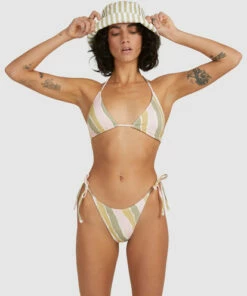 BILLABONG Babewave Elongated Triangle Bikini Top OLIVE -Womens Swim BILLABONG ubjx300211 billabongw olv frt2