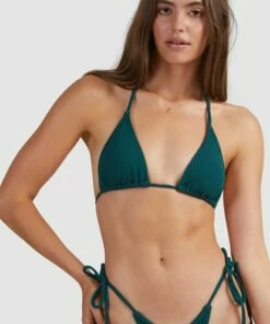 BILLABONG Steph Claire Smith Feel Free Elongated Triangle Bikini Top TEAL -Womens Swim BILLABONG ubjx300217 billabongw tea dtl1