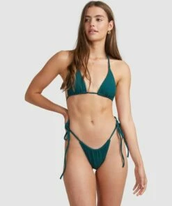 BILLABONG Steph Claire Smith Feel Free Elongated Triangle Bikini Top TEAL -Womens Swim BILLABONG ubjx300217 billabongw tea frt2