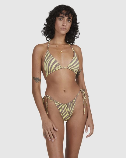 BILLABONG Shallow Rays Slide Tall Triangle Bikini Top YELLOW 2 BILLABONG Shallow Rays Slide Tall Triangle Bikini Top YELLOW - Image 2