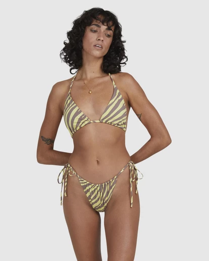 BILLABONG Shallow Rays Slide Tall Triangle Bikini Top YELLOW 6 BILLABONG Shallow Rays Slide Tall Triangle Bikini Top YELLOW - Image 6