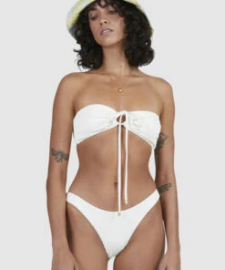 BILLABONG Summer High Drew 2Way Top O-ring Bandeau Bikini Top WHITE -Womens Swim BILLABONG ubjx300227 billabongw wht dtl1