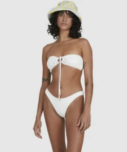 BILLABONG Summer High Drew 2Way Top O-ring Bandeau Bikini Top WHITE -Womens Swim BILLABONG ubjx300227 billabongw wht frt2