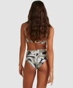 BILLABONG Hideaway High-Waist Retro Bikini Bottoms OFF BLACK