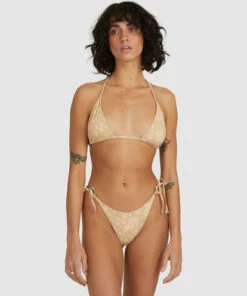 BILLABONG Dragonfly Tie Side Hike Bikini Bottoms OLIVE -Womens Swim BILLABONG ubjx400178 billabongw olv frt2