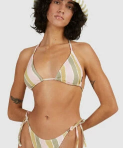 BILLABONG Babewave Tie Side Hike Bikini Bottoms OLIVE -Womens Swim BILLABONG ubjx400179 billabongw olv dtl1